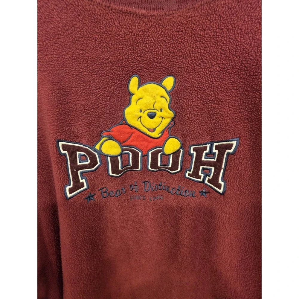 Vintage Disney Store Winnie The Pooh Crew Neck Sweatshirt Size Large Embroidered